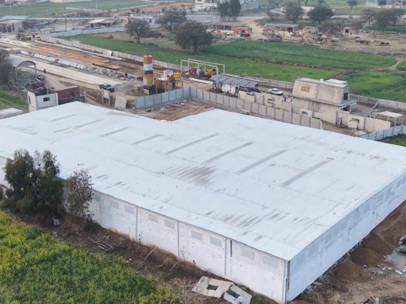 Aerial view of the completed GTR precast warehouse